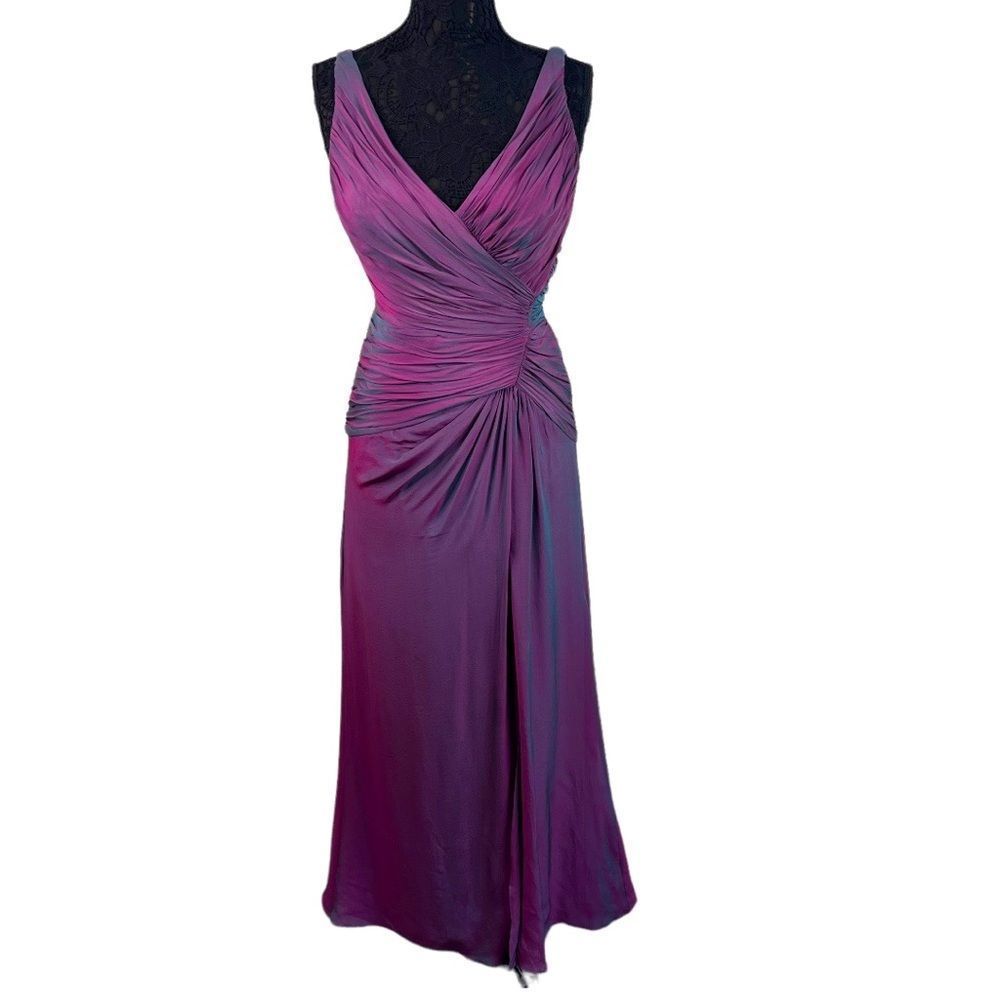 Tadashi Shoji Magenta Sleeveless Maxi Dress